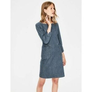 BODEN Amber Dress In Denim Size 8